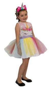 Disfraz Unicornio Arcoiris Con Vincha 