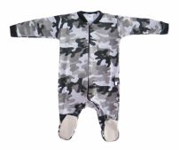 Enterito de Algodon Camuflado con Cierre con Pie Antideslizante