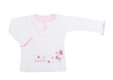 Remera Manga Larga combinada y Bordada con flores