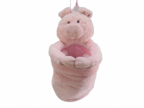 Bolsa Guarda Juguetes de Peluche Con Muñeco Chanchito