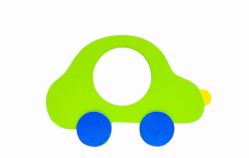 Portarretrato de madera en forma de auto 