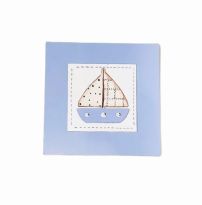 Cuadro Madera de Velero con marco