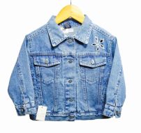 Campera Jean Con detalle Flor Calada