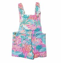 Jardinero Pierna Corta Estampado Floreado de Gabardina