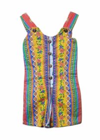 Jardinero Pierna Corta Estampado de Gabardina