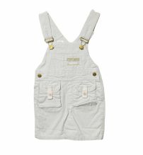 Jardinero de gabardina liso con bolsillos