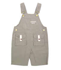 Jardinero de gabardina liso con bolsillos