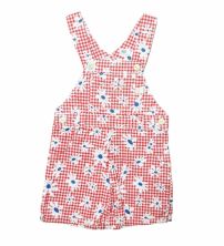 Jardinero Gabardina con Margaritas corto