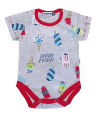 Body Manga Corta Estampado Helado