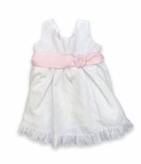 Vestido Broderie Sin Mangas Con Faja 