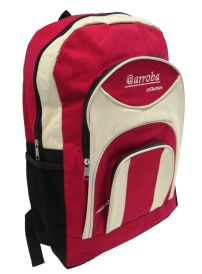 Mochila Lisa Mediana de Espalda 2 Bolsillos Frontales