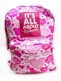 Mochilas grande 17 pulgadas Minnie roja y fucsia o blanca y rosa espalda dice its all about minnie