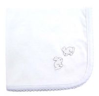 Babita Tawel Algodon Liso Bordado Con Picot