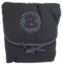 Cambiador de gabardina liso con bordado