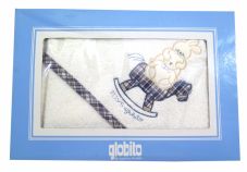 Toallon Con Capucha Bordado - En Caja