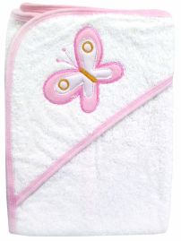 Toallon Capucha Bordada - Mariposa
