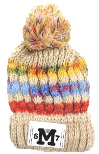 Gorro Multicolor Pompom Rayado (6M7)