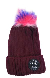 Gorro Color Liso Pompom Multicolor (Classic Fashion) 