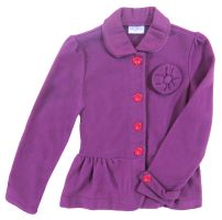 Saco de polar liso con botones 