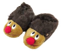 Pantufla perro con nariz piel y base