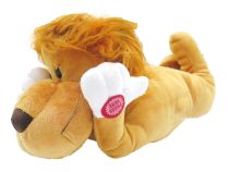 Peluche Leon acostado con sonido y gira