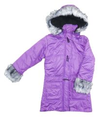 Tapado termico microfibra, capucha con piel