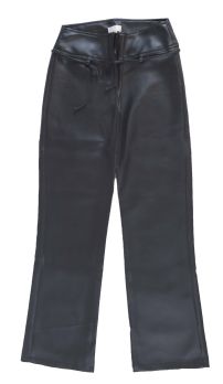 Pantalon Cuero Negro Liso