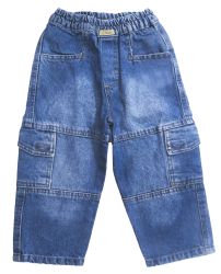 Pantalon de jean clasico elastizado con recortes