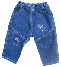 Jean bebe elastizado con bordados