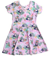 Vestido de algodon estampado c/ Tucanes