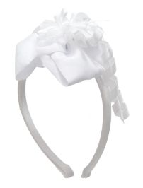 Vincha Rigida con Flor y Moño