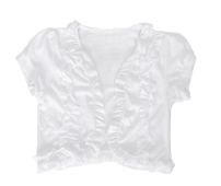 Bolero Con Mangas Y Volados Algodón   