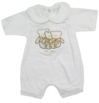 Enterito Bordado Oso Manga Corta