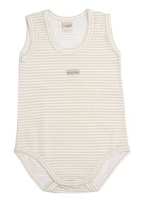 Body Sin Mangas Musculosa de Pique Rayado