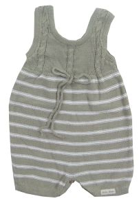 Enterito de hilo sin mangas rayado