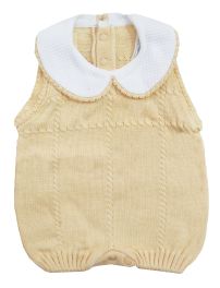 Enterito sin mangas con cuello baby