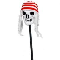 Calavera en Palo - con Pelo y bandana