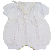 Enterito manga corta hilo con moños