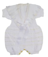 Enterito hilo manga corta escote V con moño