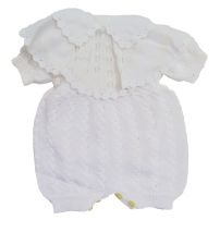 Jardinero de hilo y batita con cuello