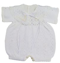 Enterito hilo manga corta con puntilla