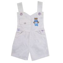 Jardinero corto con osito bordado