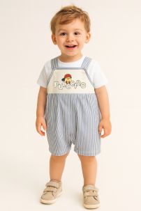 Jardinero enterito rayado 