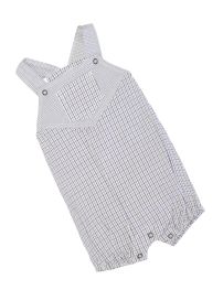 Jardinero a cuadros blanco y negro