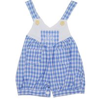 Jardinero corto cuadrille azul