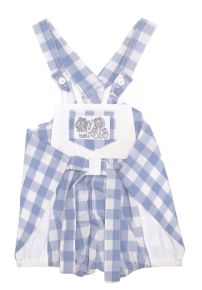 Jardinero escoces blanco y celeste