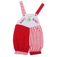 Jardinero estampado rayado