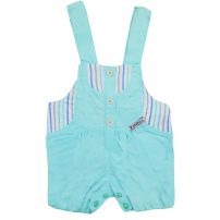 Jardinero turquesa con estampa a rayas