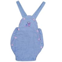 Enterito bebe jean con botones rosa conejo