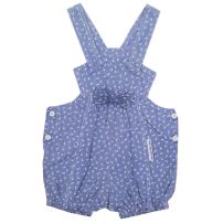 Jardinero estampado con moño y elastico